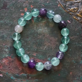 Indian Fluorite stone beads bracelet