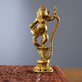 Indian hindu god Ganesh brass statue