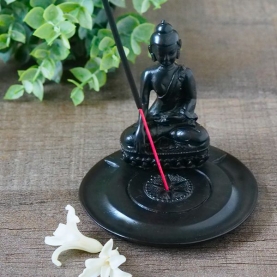 Incense stick stand Black Buddha