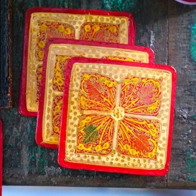 Sous-verres indiens artisanaux