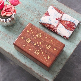 Coffret à bijoux indien en bois Konirim Taille au choix