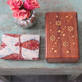 Coffret à bijoux indien artisanal