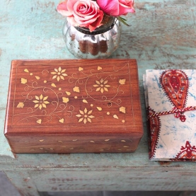 Coffret à bijoux indien artisanal