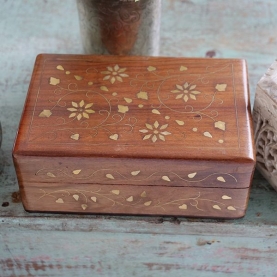 Coffret à bijoux indien en bois Konirim Taille au choix