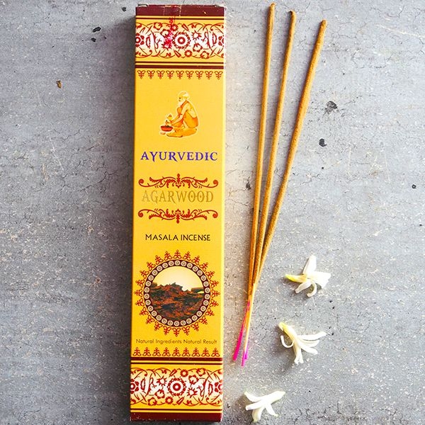 Encens Goloka Ayurvedic Oudh - 2 Boîtes De 15g - Parfum Bois Précieux Et Envoûtant