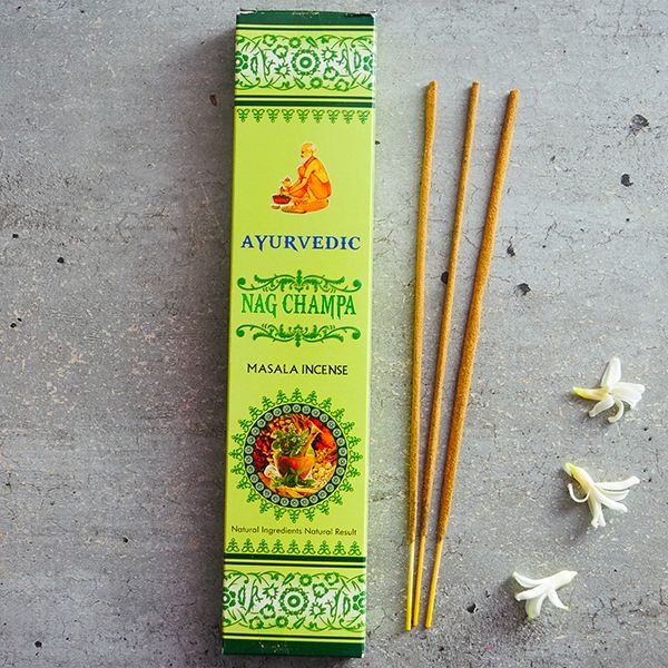 Genuine Ayurvedic Nag Champa Masala Incense Sticks-15g/30g/45g/90g Free Shipping 