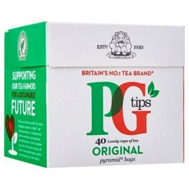 PG Tips Black Tea, Pyramid Tea Bags, 80-Count Boxes (Pack of 4) 