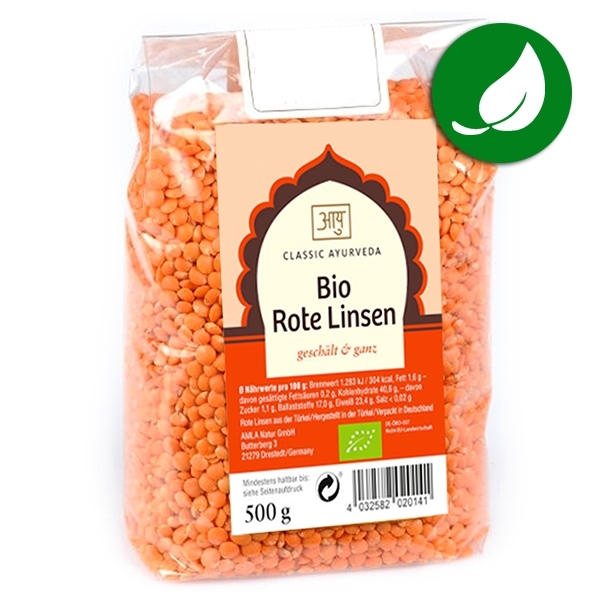 Lentilles corail Masoor Dal biologique 500g