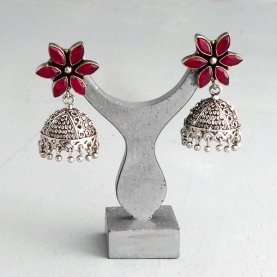 Boucles D'oreilles Gajra Jumki Indiennes/pakistanaises - Marron - Neuf Sans Emballage