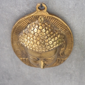 Indian brass Buddha wall mask