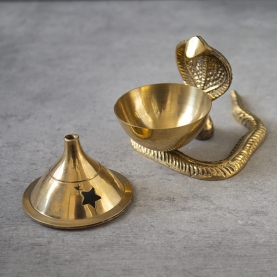Indian copper Incense stand Cobra