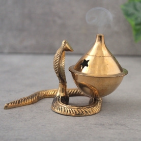 Indian copper Incense stand Cobra