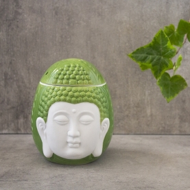 Green ceramic Buddha essential oil burner