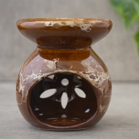 Ceramic essential oil burner brown color