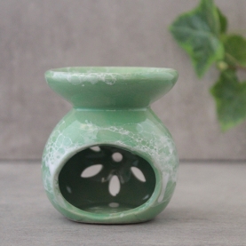 Ceramic essential oil burner green color