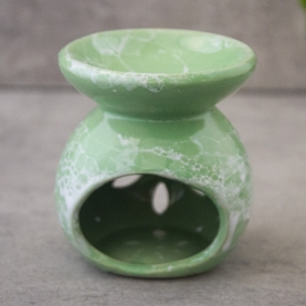 Ceramic essential oil burner green color
