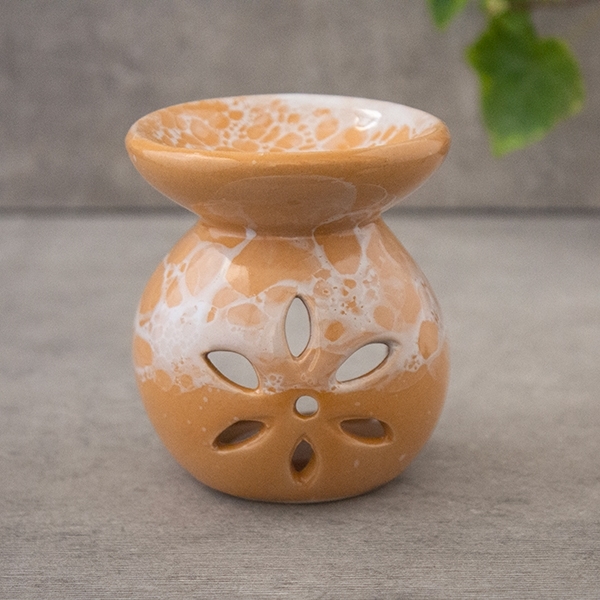 Ceramic essential oil burner yellow color