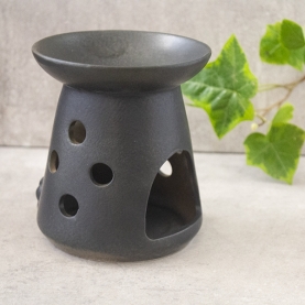 Black ceramic Buddha essential oil burner