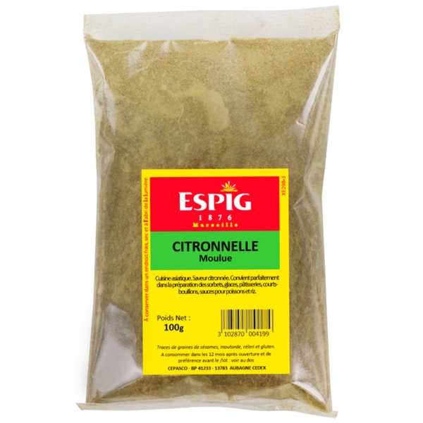 Ground lemongrass aromatic spice 100g