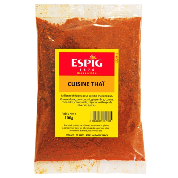 Cuisine thaï Mélange d'épices moulues 100g