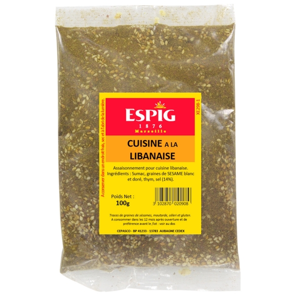 Cuisine libanaise Zaatar épices moulues 100g