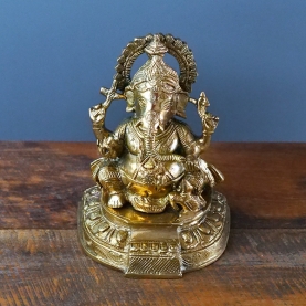 Indian hindu god Ganesh brass statue