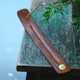 Indian Incense stick wooden stand Moon