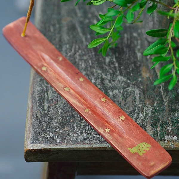 Indian Incense stick wooden stand Elephant