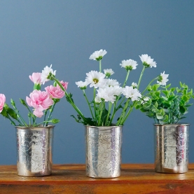 Indian decorative metal glass