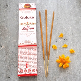 Indian Incense sticks Goloka Saffron 15g