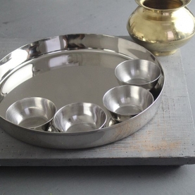 Thali Indian stainless steel plate Ø27