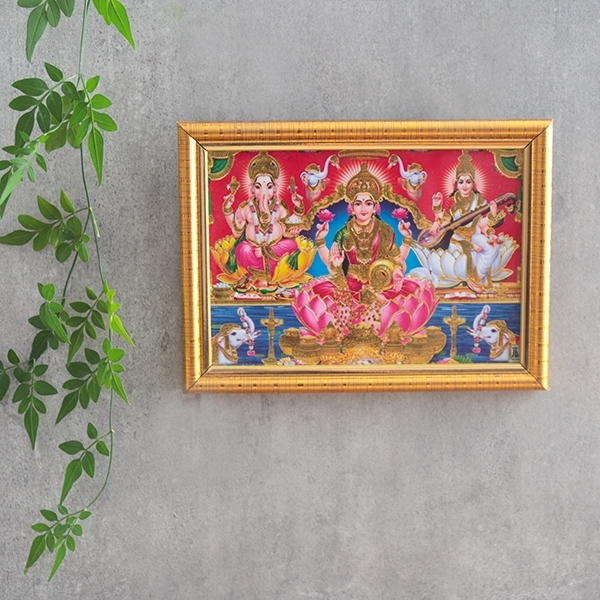 Dieux Lakshmi, Saraswati et Ganesh