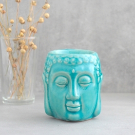 Blue ceramic Buddha essential oil burner