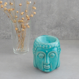 Blue ceramic Buddha essential oil burner