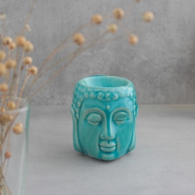 Blue ceramic Buddha essential oil burner