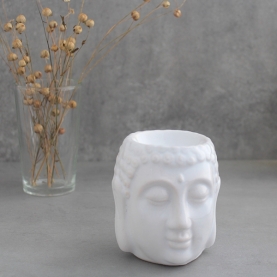 White ceramic Buddha essential oil burner