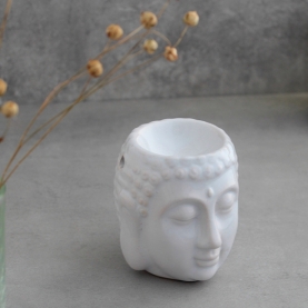 White ceramic Buddha essential oil burner