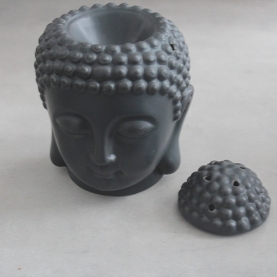 Black ceramic Buddha essential oil burner