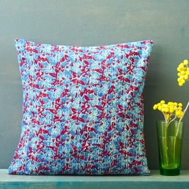 Indian cushion cover Kantha blue L40