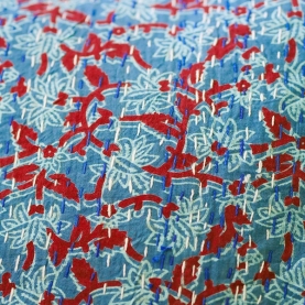 Indian cushion cover Kantha blue L40