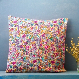 Indian cushion cover Kantha pink L40