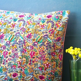 Indian cushion cover Kantha pink L40