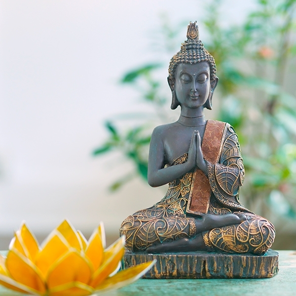 Statue De Bouddha En Namasté, Décorations Zen