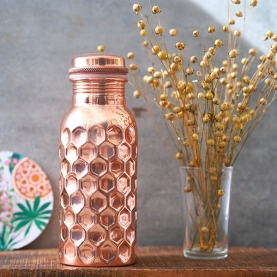 Indian copper bottle hammered 500ml