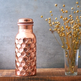 Indian copper bottle hammered 500ml