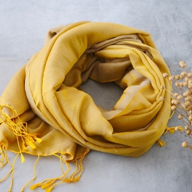 Nepalese handcrafted scarf Chakra yellow