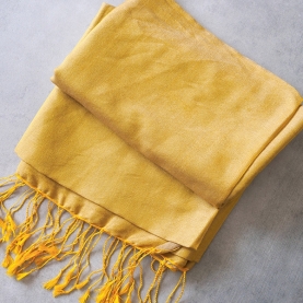 Nepalese handcrafted scarf Chakra yellow