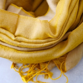 Nepalese handcrafted scarf Chakra yellow