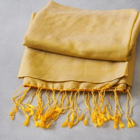 Nepalese handcrafted scarf Chakra yellow