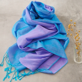 Nepalese handcrafted scarf Chakra blue